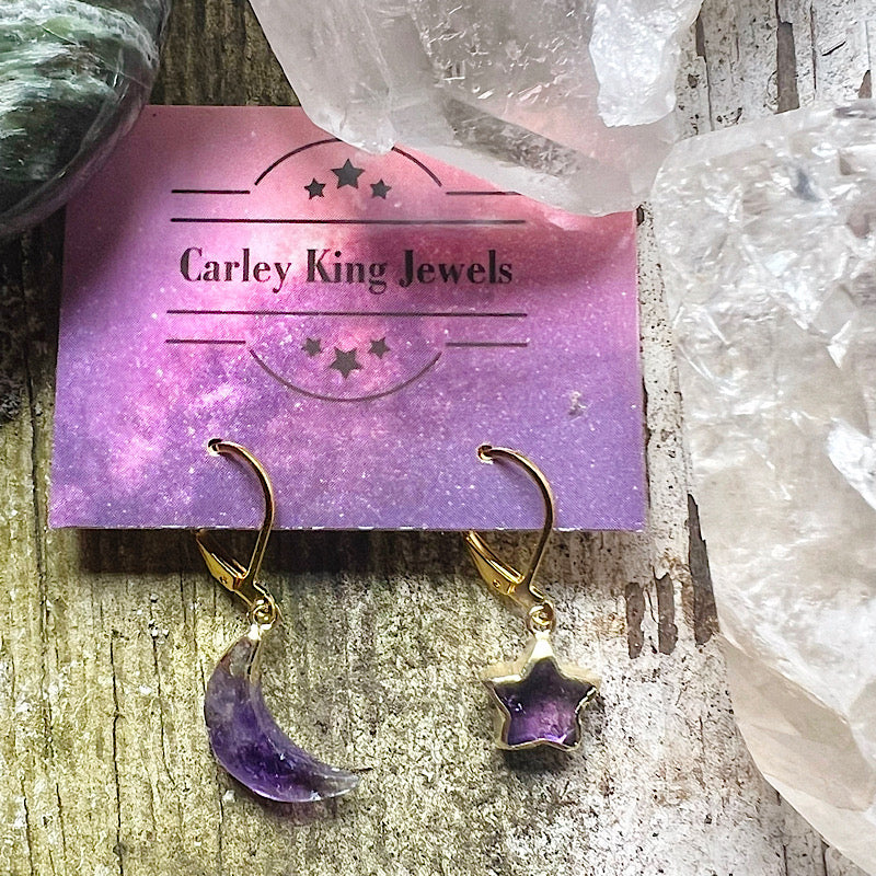 Star Amethyst selling Earrings