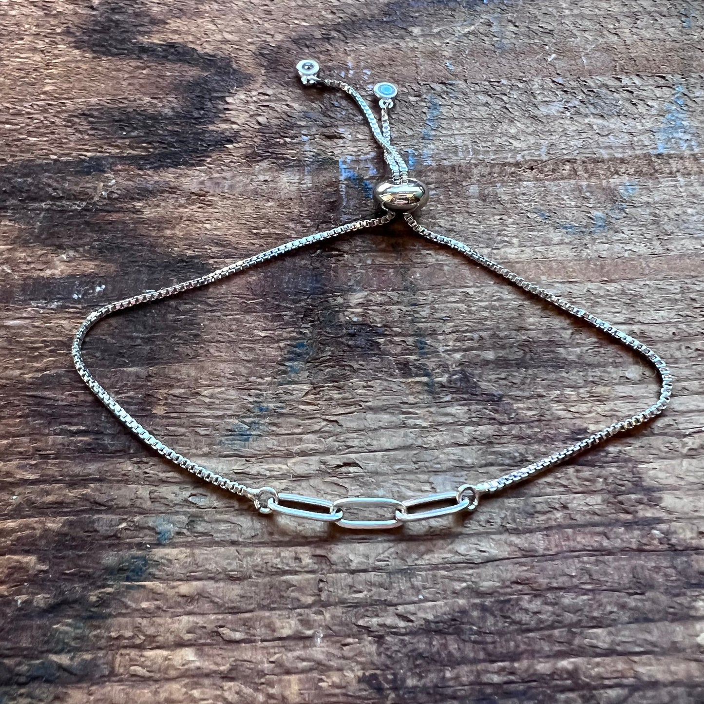 Silver Adjustable Connections Bracelet